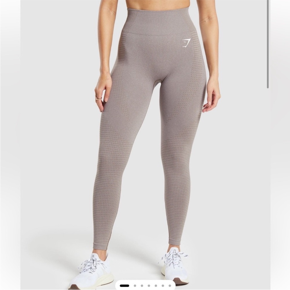 Gymshark Vital Seamless 2.0 Leggings- Warm Taupe Marl